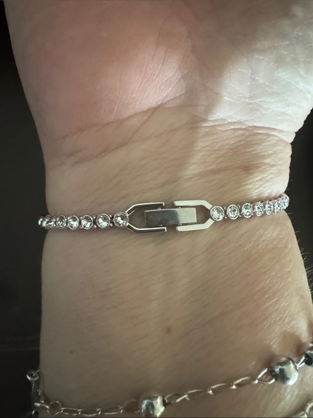 Swarovski Silver Crystal Tennis Bracelet